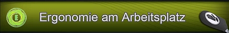 Banner: Ergonomie am Arbeitsplatz
