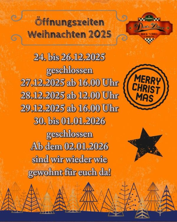 Grafik: Öffnungszeiten zu Weihnachten und Silvester
